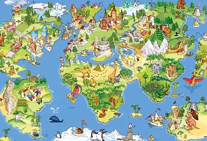Fototapeta - Detská mapa 6066